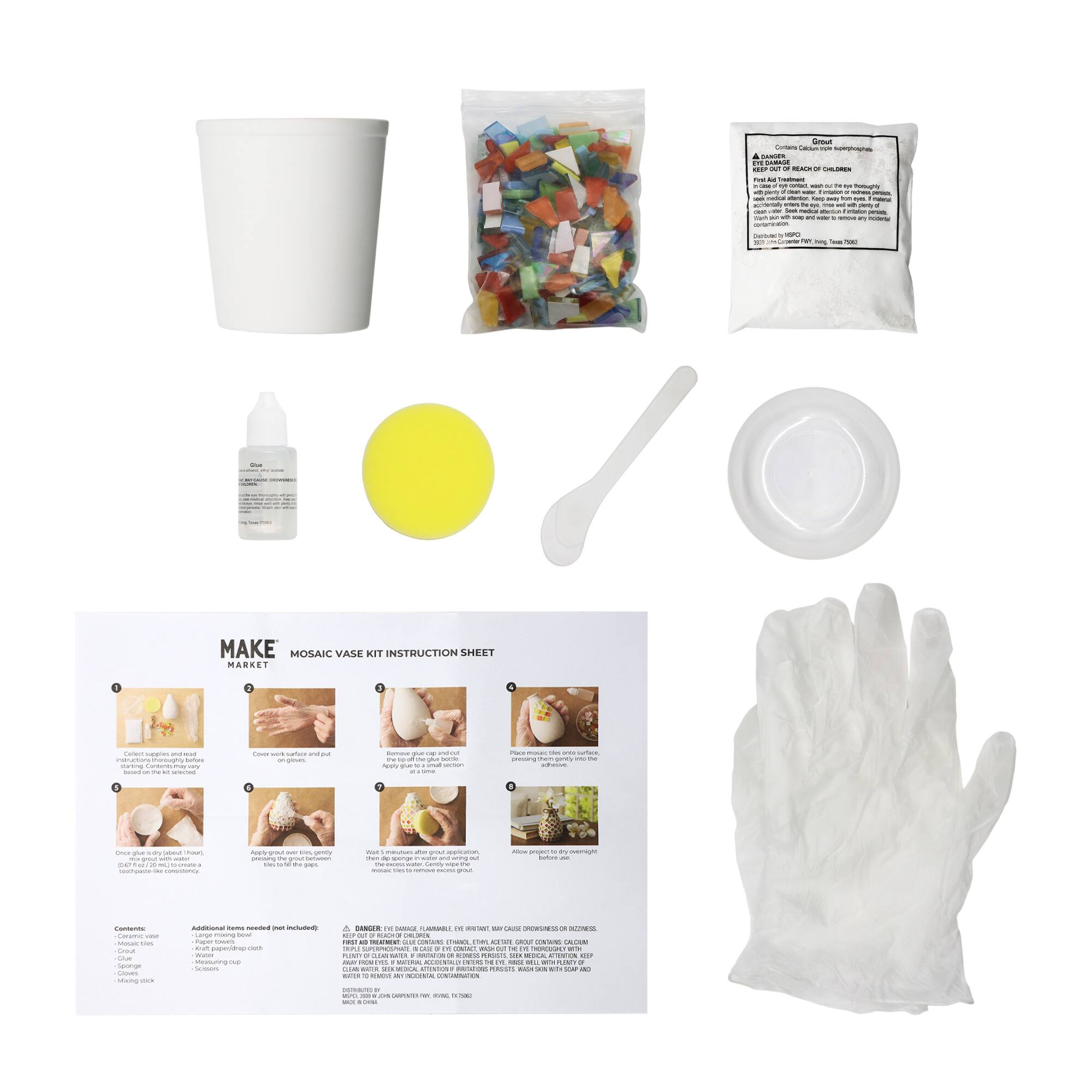 4" Rainbow Mosaic Vase Kit by Make Market®